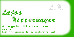 lajos mittermayer business card